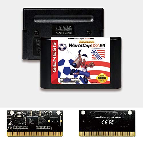 Aditi World Cup USA 94 - САЩ Лейбъл Flashkit MD Безэлектродная златна Печатна платка за игралната конзола Sega Genesis Megadrive (без региона)