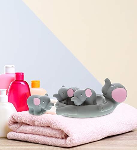 Комплект играчки за баня с животни DolliBu Elephant Family, 4 предмета, Детски Играчки за къпане и водни спортове,
