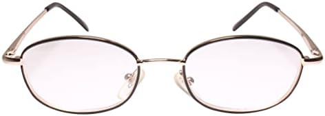 Очила за четене в Златна Рамка с Класически Ретро Пружинным тръба на шарнирна Връзка с Овална Форма 1.25