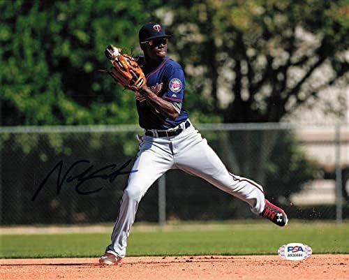Ник Гордън подписа снимка 8x10 PSA / ДНК Миннесотских Близнаци С автограф - Снимки на MLB с автограф