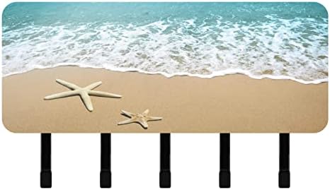 Държач за ключове за Стенен декор на Морска звезда в Морския Пясък, Държач за поща, Стенни Куки за Захващане