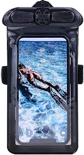 Калъф за телефон Vaxson, черен, съвместим с LEZYNE MEGA XL GPS, водоустойчив калъф, суха чанта [без защитни
