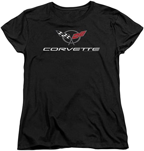 Женска тениска с емблемата на Chevy Corvette от A& E Designs с емблемата на Corvette