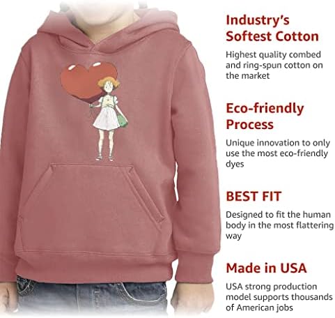 Дизайн на сърцето детски пуловер hoody с качулка - графичен гъба руно сива врана - една карикатура за деца
