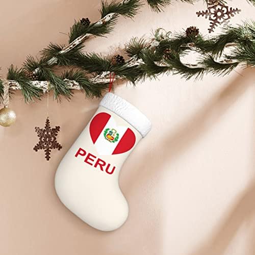 QG ZZX Любов Перу Коледен Отглеждане на Коледни Чорапи, Камина Окачен на Стелката 18 Инча(А) А) Празнична Украса