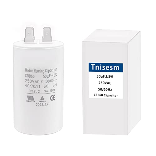 Кондензатор за отваряне на гаражни врати Tnisesm CBB60 50 icf 50 MFD ±5% ac 250, кондензатор за стартиране на