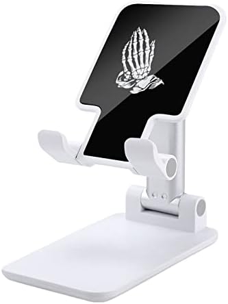 Молящийся Скелет Ръка Поставка за Мобилен Телефон за Маса Сгъваема Притежателя на Телефона Регулируема По Височина