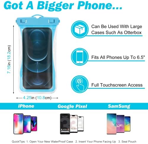 Urbanx Универсален Водоустойчив калъф за телефон, Предназначен за LG Q6, за всички други смартфони до 7 инча