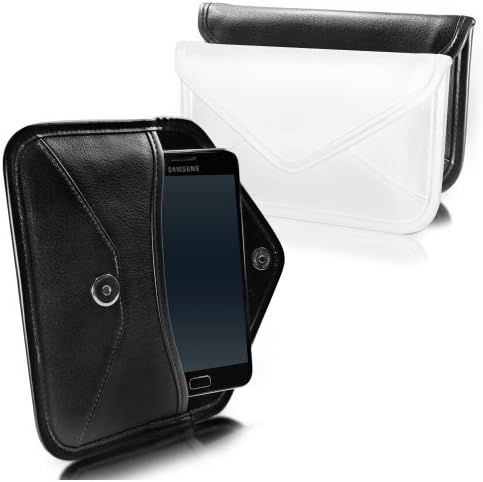 Калъф BoxWave, който е Съвместим с BLU J2 (Case by BoxWave) - Луксозни Кожена чанта-месинджър, чанта-плик от