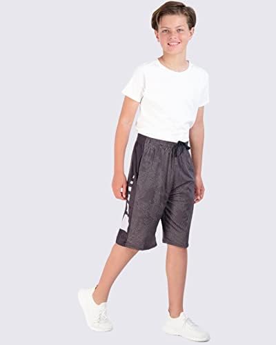 5 Опаковки: Камуфляжные шорти Dry-Fit Sport Active с принтом за момчета И Момичета и юноши