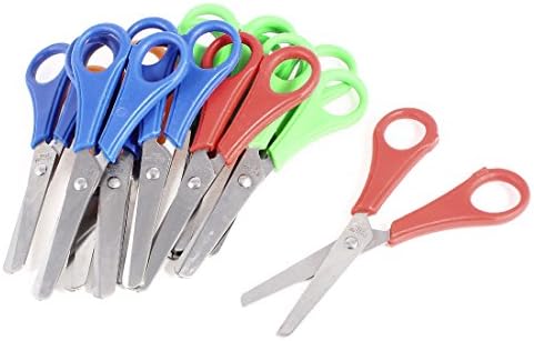Aexit Ученически Хартиени Ръчни Инструменти За Бродерия Оранжево-Зелена Пластмасова Дръжка Ножици ножица 12
