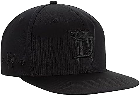 Бейзболна шапка на JINX Diablo IV Blackout със закопчалка на гърба, Черна, размер Възрастен