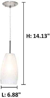 Окачен тавана лампа EGLO 20599A, Матиран Никел, 14 Инча