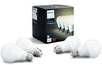 Philips 472027 Hue White A19 Интелигентна led лампа с регулируема яркост мощност, еквивалентна на 60 W (комплект
