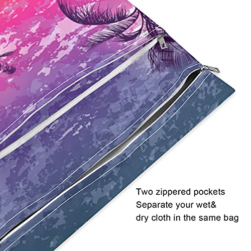 чанта за влажни сушене xigua Palm Trees, 2 опаковки, Водоустойчив Подвесная Тъканно Чанта-Органайзер за Пелени