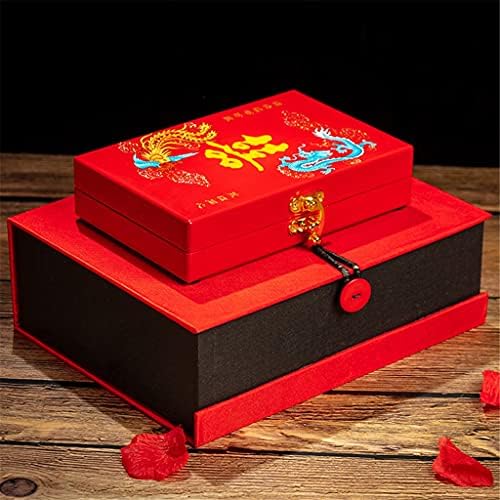 MMLLZEL Лакирани Кутии За Бижута В Ретро Китайски Стил в Ковчег За Съхранение на Бижута, Сватбени Подаръци,