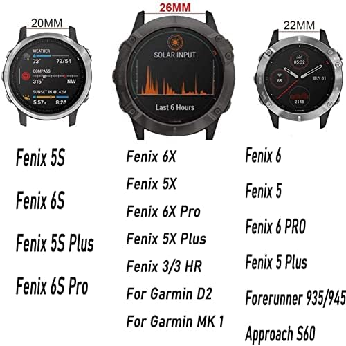 FORFC 26 22 20 ММ и Каишка за часовник Каишка за часовник Garmin Fenix 7X7 7S быстросъемный силиконов каучук