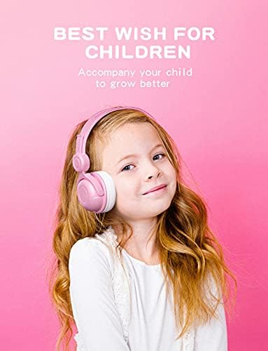 Детски Слушалки с калъф, Жичен Детска Слушалки подложка с микрофон, функция за споделяне на звук с висока разделителна