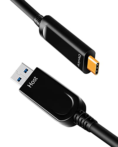DWLCWY Оптичен кабел USB A-C USB Високоскоростен Оптичен кабел за пренос на данни до 10 Gb/с за Уеб камери,