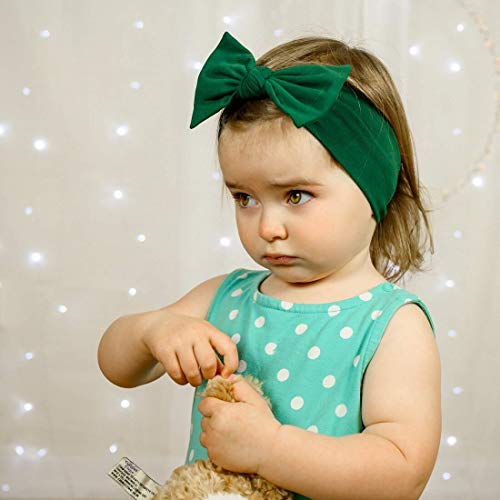 BABYGIZ Превръзка на главата за малки момичета -Памучни Ленти за коса с Ръчно изработени с лъкове за Деца, Аксесоари