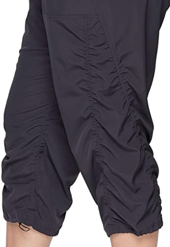 RBX Active Дамски Модни Леки Тъкани Панталони Капри с Обтягивающим Шнурком Размер Плюс, Прилепнали на Тялото