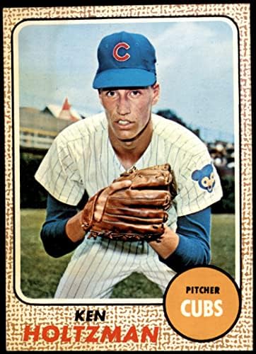 1968 Topps 60 Бейзболна картичка Кен Хольцмана Чикаго Къбс (на задната страна на златист цвят) NM/MT Cubs