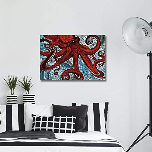 EZON-CH Стенно изкуство на платното за Всекидневна, Декориране на Спалня, Щампи върху платно с образа на Червения