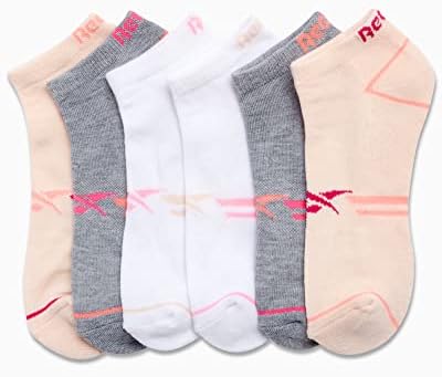 Чорапи с ниско деколте на щиколотке за момичета Reebok с мека подплата и спортни характеристики (6 опаковки)