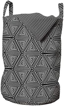 Абстрактна чанта за дрехи Ambesonne, Модерен Дизайн, богемные Племенни триъгълници и на Вътрешна геометрия,