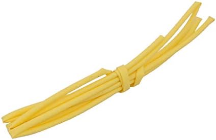 X-DREE Polyolefin пожароустойчива тръба жълто на цвят, с вътрешен диаметър 1 м 0,06 инча за ремонт на тел (Tubo