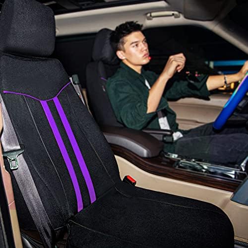 Калъфи за автомобилни седалки от плат CAR-ГРАНД с кант, Пълен Комплект, Дишаща Универсален Калъф за автомобилни