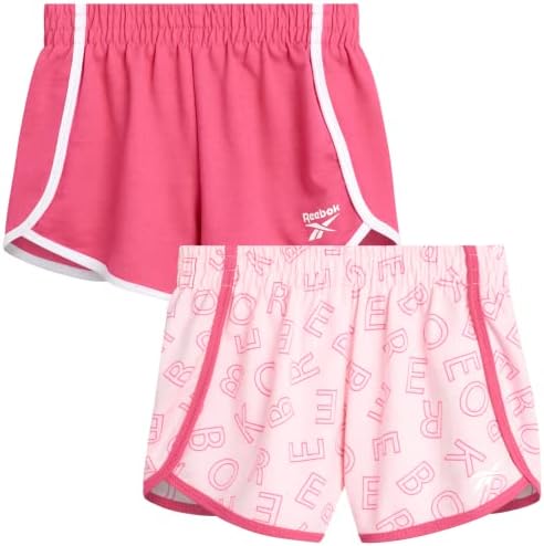 Активни шорти Reebok за момичета - 2 комплекта олекотени спортни шорти за бягане Dolphin (7-12)