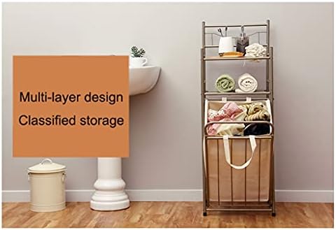 Срок на съхранение в банята LICHUAN, 2-Диференцирани свободно Стоящи Рафтове за съхранение на Тоалетни с Чанта