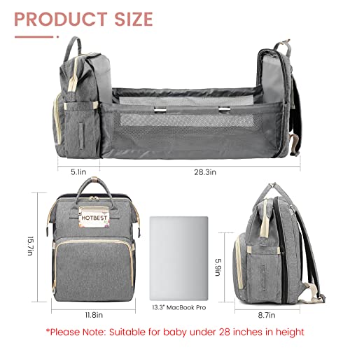Модерен Раница-чанта за памперси, Голяма Детска чанта, Чанта за свободни с Подплата за Свободни, Мултифункционален
