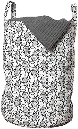 Геометричен чанта за дрехи Ambesonne, Модерни Абстрактни Ламели под формата На Извити Шарени мотиви Непрекъснато