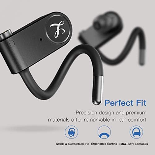 Bluetooth Слушалка Linpa World Безжични Слушалки за спорт 54 часа Възпроизвеждане с зарядно калъф