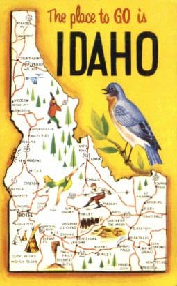Пощенска картичка с поздрави от Айдахо