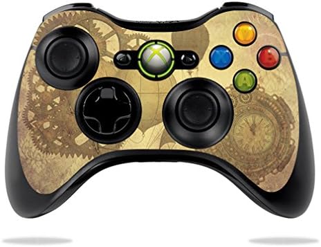 Корица MightySkins, съвместима с контролер Xbox 360 на Microsoft - Хартия Steam Punk | Защитно, здрава и уникална