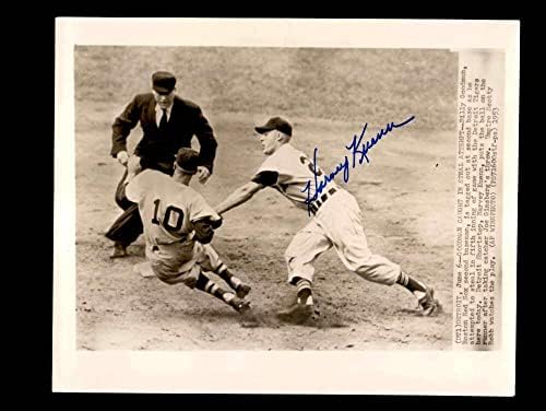 Харви Куэнн С Подпис на ДНК PSA 8x10 Оригинала 1953 г., Метална Снимка, за Автограф Тигри - Снимки на MLB С