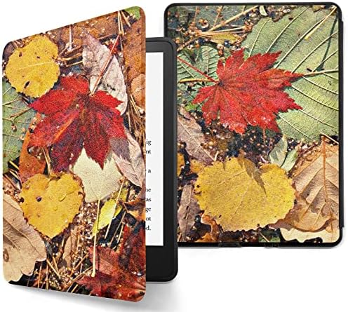 Корица Paperwhite 11-то поколение, съвместими с 6,8 Kindle Paperwhite е на 11-то поколение, Цветни Есенни листа,
