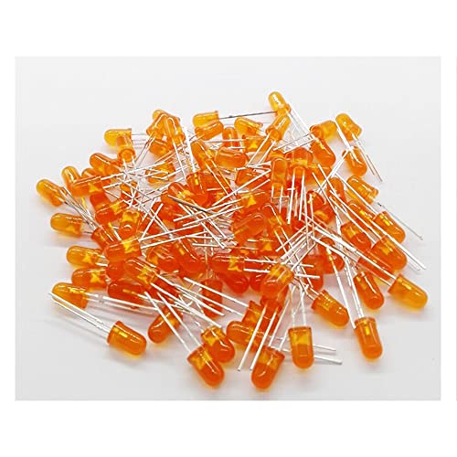 Оранжев 14-20 5 мм led оранжево светоизлучающий диод 100 бр./лот с Дължина 16-18 мм