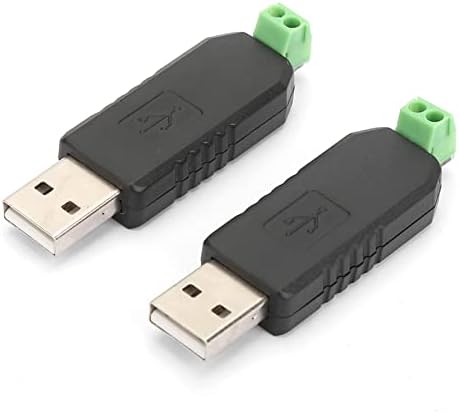 Qiilu USB Serial Конвертор USB Serial Конвертор Черна Пластмаса 2 бр. USB към Rs485 Конвертор, Модул на Адаптера