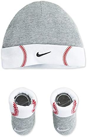 Детски дрехи Nike, Комплект от 2 теми, шапка и обувки, сива бейзболна маншет, 0/6 м