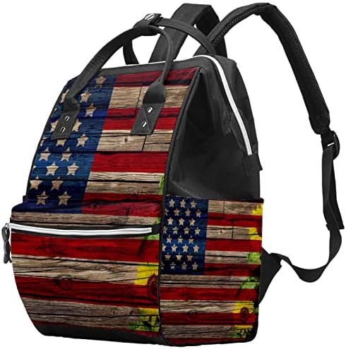 Пътен Раница GUEROTKR, Чанта За Памперси, Рюкзачные Чанти За Памперси, Американски Флаг и Цвете