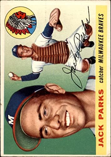 1955 Topps 23 Джак Паркс Милуоки Брейвз (Бейзболна картичка) VG/EX Брейвз