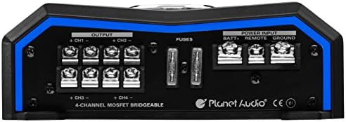 Planet Audio PL1600.4 4-канален усилвател - 1600 W, пълен обхват, клас A / B, стабилен 2/8 Ти, Моп-транзистори,