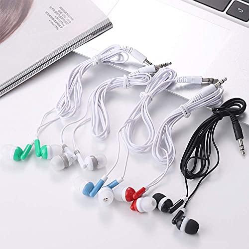 Hongzan 200 Опаковки Слушалки на Едро Детски слушалки Слушалки, 5 Цвята Втулки на Едро с тел В Индивидуална