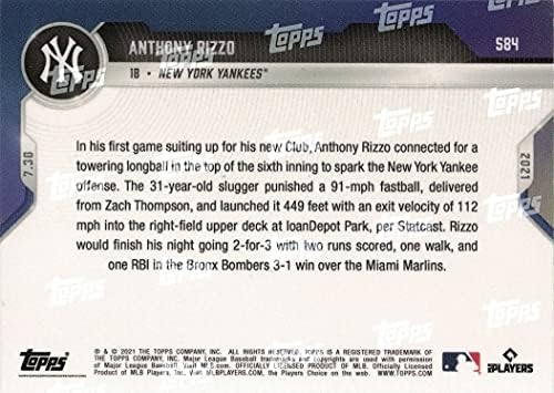 Бейзболна картичка Антъни Ризо №584 от 2021 г. - 1-карта на Ню Йорк Янкис