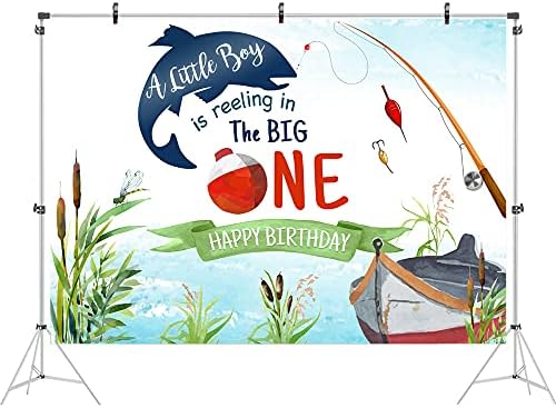 Ticuenicoa 7x5 фута Малко момче се увлича Голяма тема 1-ия рожден Ден на Фона Отиде на Риболов Фон за снимки