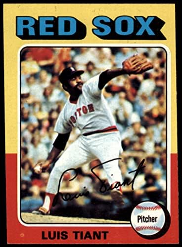 1975 Топпс 430 Луис Тиант на Бостън Ред Сокс (бейзболна картичка) Ню Йорк Ред Сокс